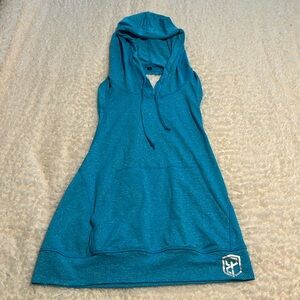 Born Primitive Blue Hooded Tank Top